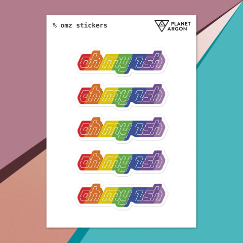 @OHMYZSH 🌈  ASCII art sticker sheet (rainbow)